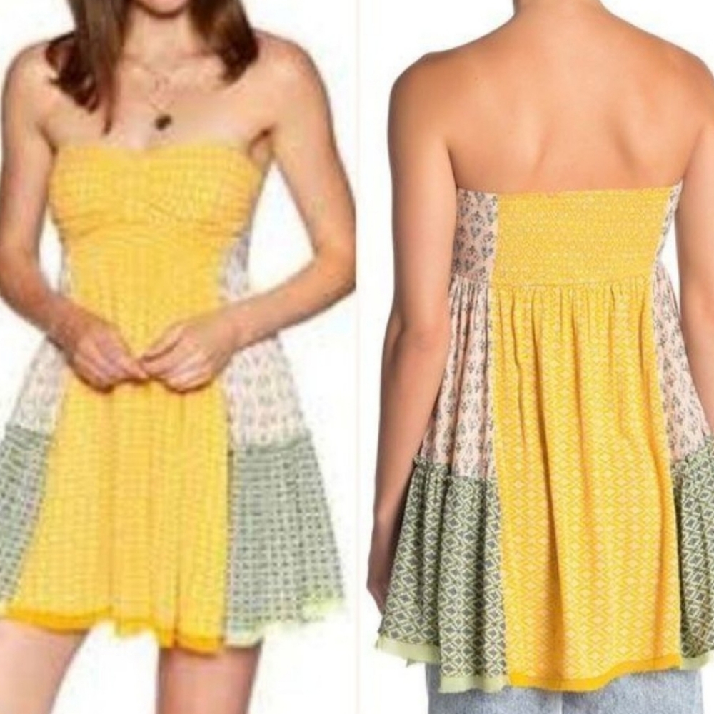 NWT Free People Across the Sea Strapless Tunic